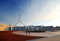 Soldiers at Parliament House, Canberra, Australia