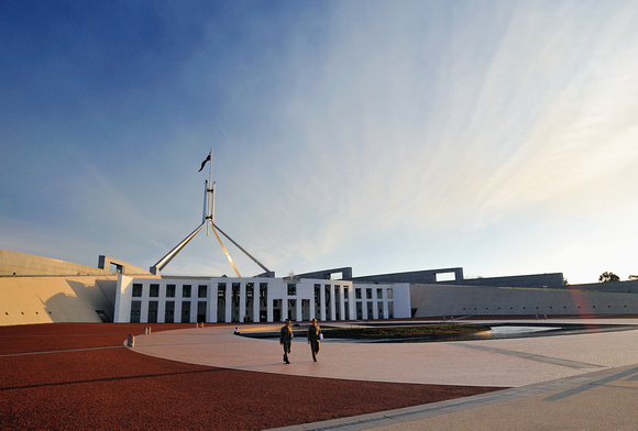 Soldiers at Parliament House, Canberra, Australia